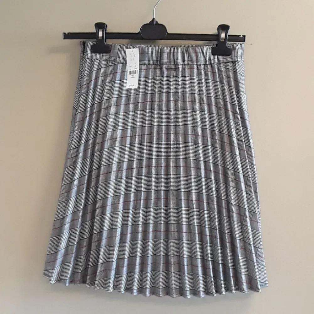 7th AVENUE Design plaid pleated skirt